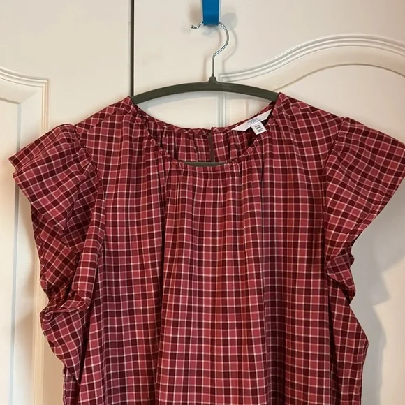 NWT flutter sleeve midi plaid dress - Picture 4 of 4
